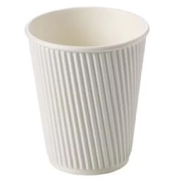 12oz White Ripple Cups (100)