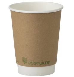 12oz Double Wall Compostable Cups - Edenware (100)