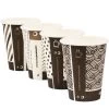 12oz Mixed Design Bamboo Compostable Single Wall Cups (100)