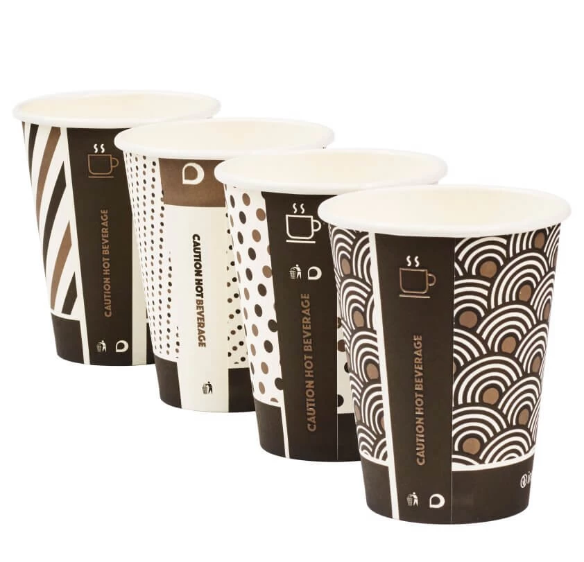 12oz Mixed Design Bamboo Compostable Single Wall Cups (100) 1 12oz Mixed Design Bamboo Compostable Single Wall Cups (100)