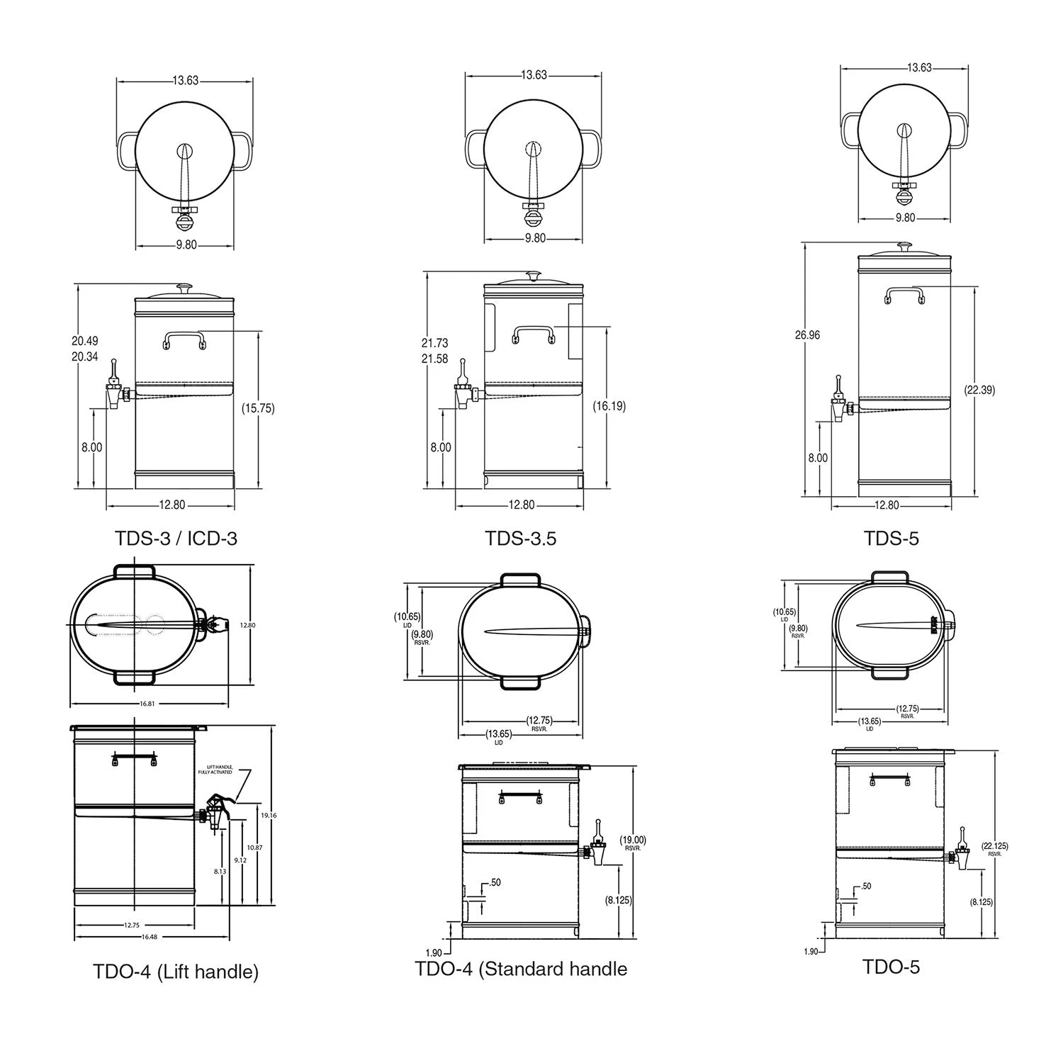 BUNN® BUNN TDO-5 Iced Tea & Coffee Dispenser W/ Solid Lid 2 BUNN® BUNN TDO-5 Iced Tea & Coffee Dispenser W/ Solid Lid - Image 2