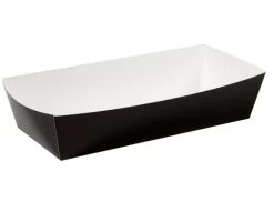 7" X 5" Black Cardboard Food Tray (250) CASE