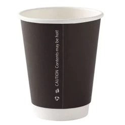 8oz Black Double Wall Cups (100)