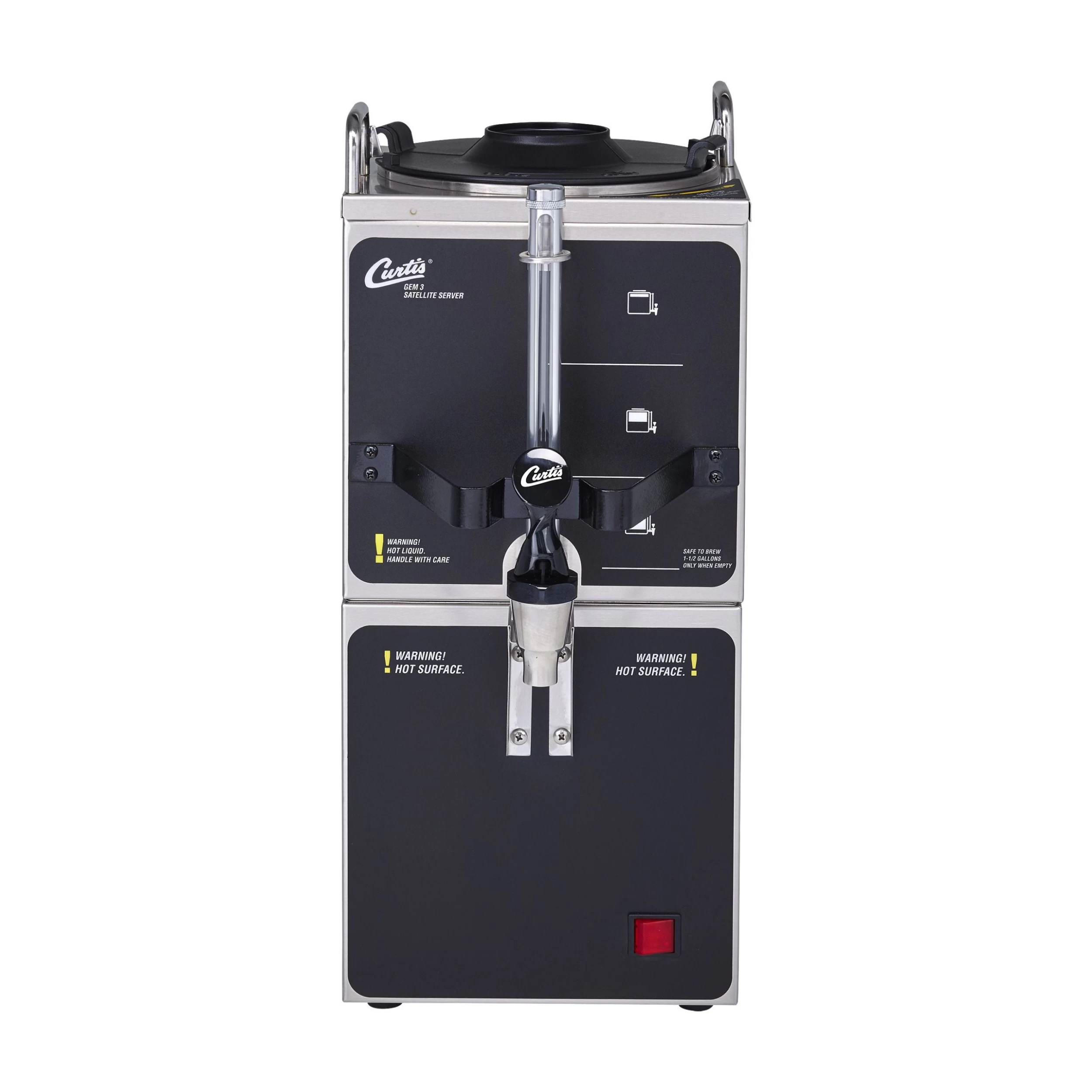 Wilbur Curtis Gemini 1.5 Gallon Satellite Coffee Server & Warmer Stand 1 Wilbur Curtis Gemini 1.5 Gallon Satellite Coffee Server & Warmer Stand
