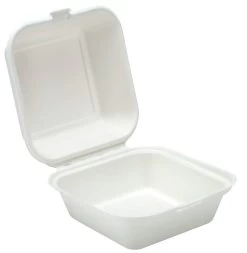 Bagasse Hamburger Clamshell Box (125)