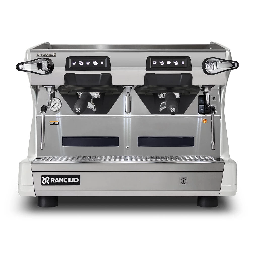 Rancilio Classe 5 USB 2 Group Compact Tall Volumetric Espresso Machine - Ice White
