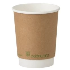 8oz Double Wall Compostable Cups - Edenware (500)