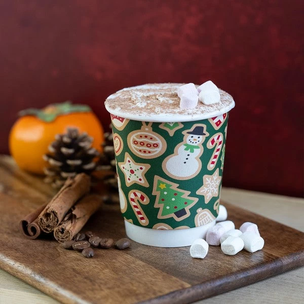 12oz Vegware Xmas Double Wall Compostable Cups (500) 3 12oz Vegware Xmas Double Wall Compostable Cups (500) - Image 3