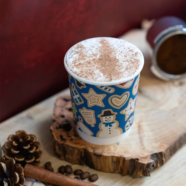 8oz Vegware Xmas Double Wall Compostable Cups (500) 3 8oz Vegware Xmas Double Wall Compostable Cups (500) - Image 3