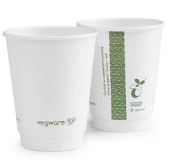 8oz Vegware White Double Wall Cups (100)