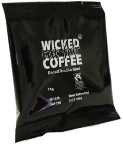 Wicked Fairtrade Decaf Double Shots Ground Coffee (100 X 14g)