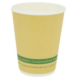 16oz Compostable Kraft Ripple Cups (500)