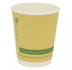 8oz Compostable Kraft Ripple Cups (100)