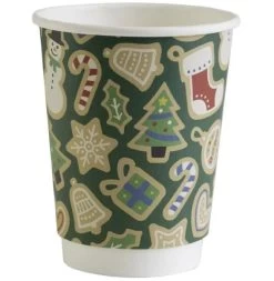 12oz Vegware Xmas Double Wall Compostable Cups (500)