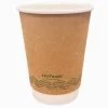 16oz Leafware Kraft Double Wall Cups (100)