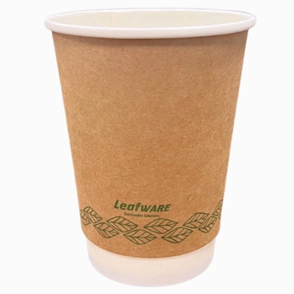 16oz Leafware Kraft Double Wall Cups (100) 1 16oz Leafware Kraft Double Wall Cups (100)