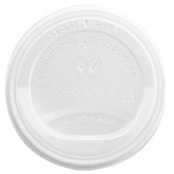 8oz White CPLA Sip Lids For Hot Cups (100)