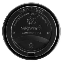 12-20oz Black CPLA Sip Lids For Hot Cups (1000)