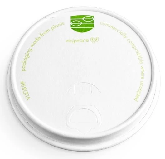 Vegware Paper Sip Lids For 12oz-20oz Cups (100) 1 Vegware Paper Sip Lids For 12oz-20oz Cups (100)