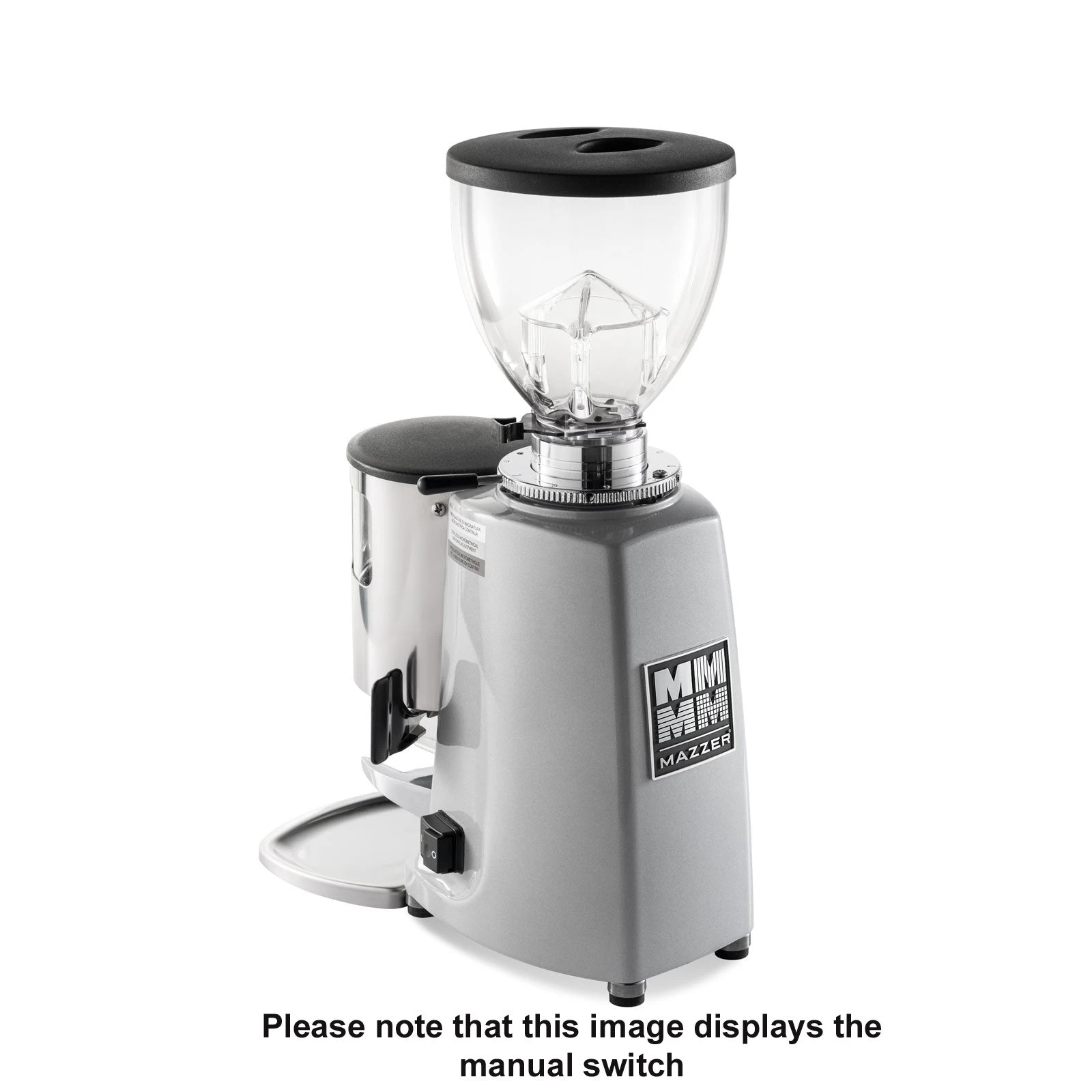 Mazzer Mini W/ Timer Switch Manual Doser Commercial Espresso Grinder - Silver 2 Mazzer Mini W/ Timer Switch Manual Doser Commercial Espresso Grinder - Silver - Image 2