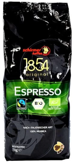 Schirmer Espresso Fair Trade And Organic Coffee Beans -Coffee Shop schirmer kaffee 1854 origial espresso bio nach italienischer art kl