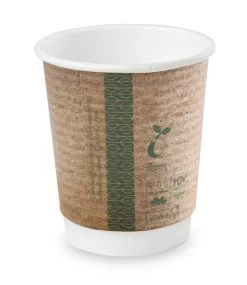 8oz Vegware Kraft Double Wall Cups (500)