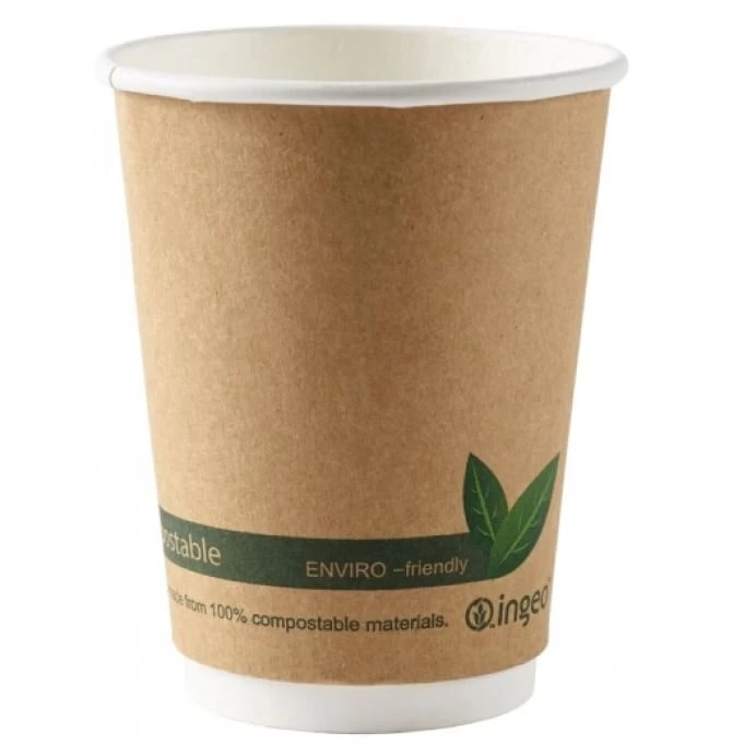 12oz Double Wall Compostable Cups - Ingeo (100) 1 12oz Double Wall Compostable Cups - Ingeo (100)