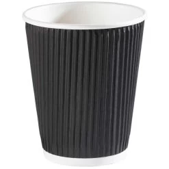 12oz Black Ripple Cups (100)
