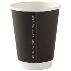 12oz Black Double Wall Cups (100)