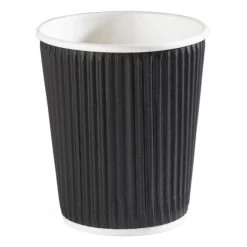 8oz Black Ripple Cups (500)