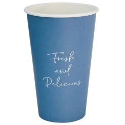 16oz Blue Signature Single Wall Cups (100)