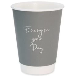 12oz Grey Signature Double Wall Cups (500)