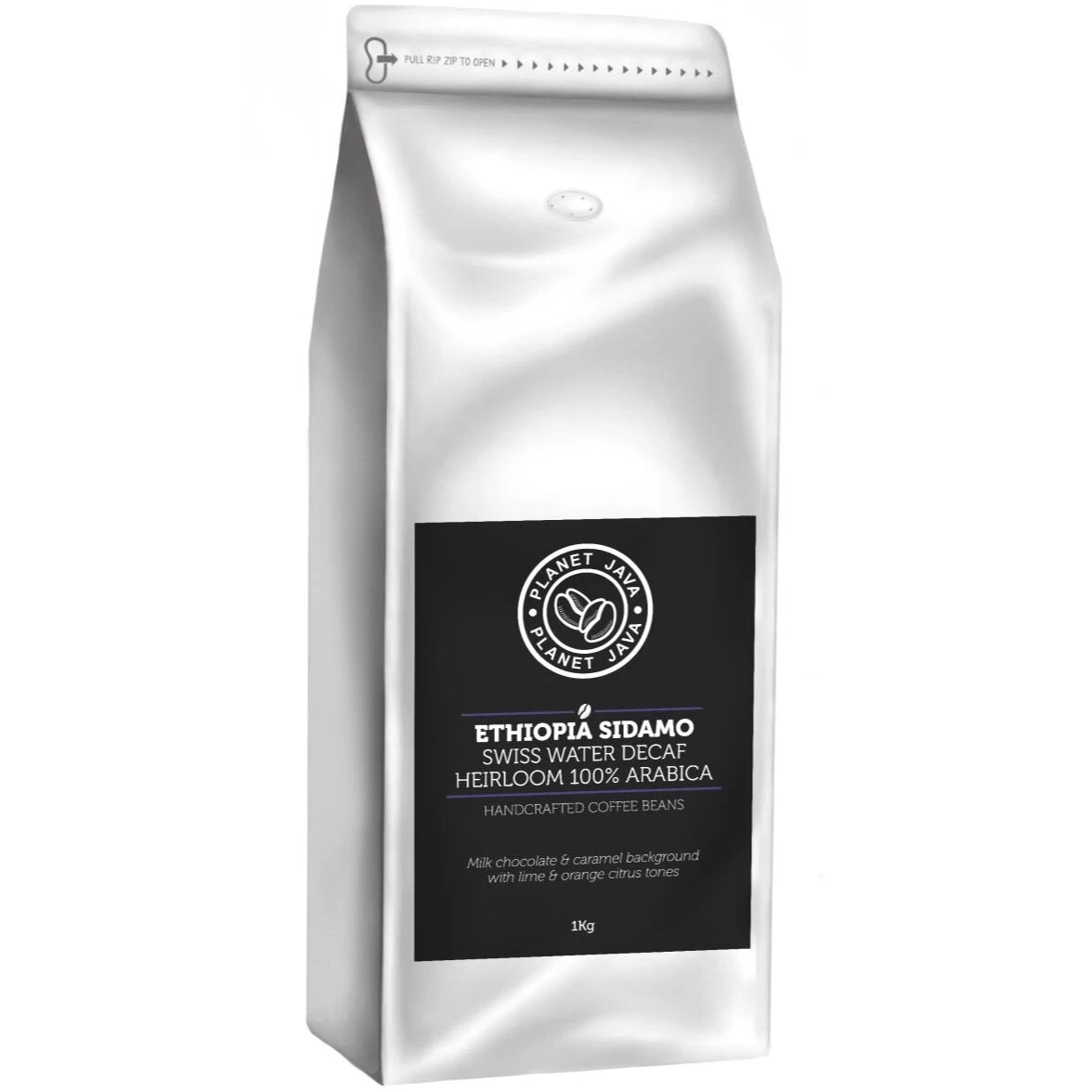 Planet Java Ethiopia Sidamo SW Decaf 100% Arabica Coffee Beans (1kg) 3 Planet Java Ethiopia Sidamo SW Decaf 100% Arabica Coffee Beans (1kg) - Image 3