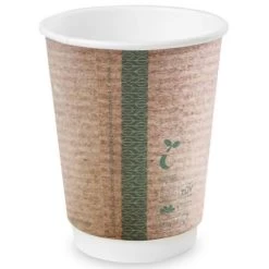 12oz Vegware Kraft Double Wall Cups (100)