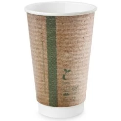 16oz Vegware Kraft Double Wall Cups (100)