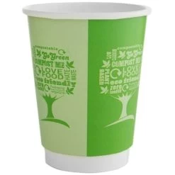 12oz Vegware 'Green Tree' Double Wall Cups (500)