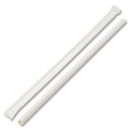 Paper Straws - White Paper Wrapped (1000) 1 Paper Straws - White Paper Wrapped (1000)